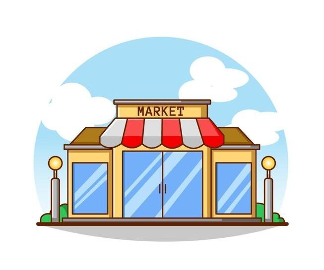 market store icon cartoon illustration vector e1713269953673